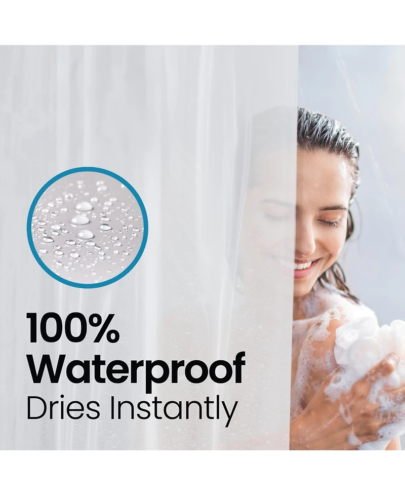 72" W x 84" H 8G Peva Extra Heavy Weight Shower Liner - Liba