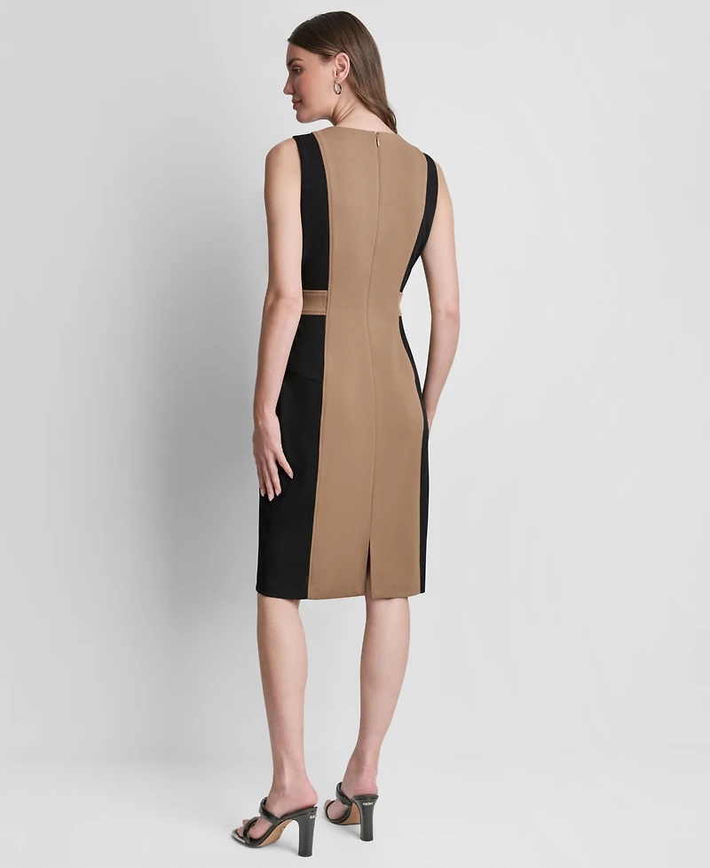 Dkny Women's Sleeveless Jewel Neck Sheath Dress