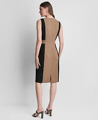 Dkny Women's Sleeveless Jewel Neck Sheath Dress