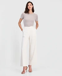 T Tahari Women's High-Rise Wide-Leg Pants