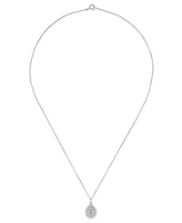 Macy's Amethyst (1/20 ct. t.w.) & White Topaz (1/6 Pendant Necklace 14k Two-Tone Gold (Also Available Blue Topaz)