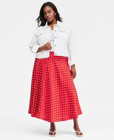 On 34th Trendy Plus Midi Circle Skirt, Macy's Exclusive