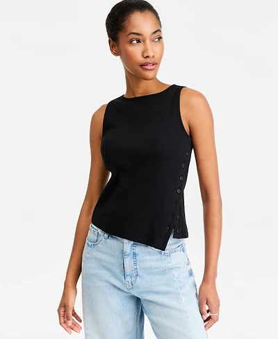 On 34th Women's Boatneck Side Button Tank, Macy's Exclusive