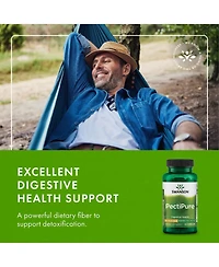Swanson PectiPure Modified Citrus Pectin, Digestive and Cellular Health, 82% Galacturonic Acid, Natural Wellness Supplement, 600 mg, 60 Capsules