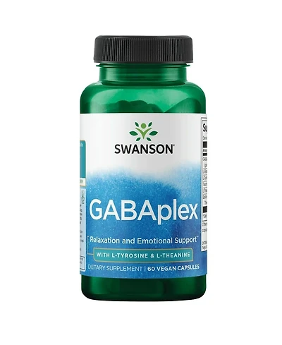 Swanson Amino Acid Gabaplex With LTyrosine and LTheanine 60 Veg Capsules