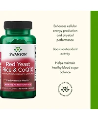 Swanson Traditional Red Yeast Rice and CoQ10 with Milk Thistle and Alpha Lipoic Acid 60 Veg Capsules