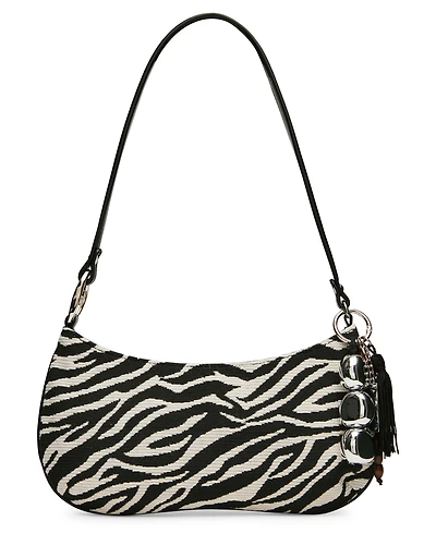 Steve Madden Bsabine Small Pebbled and Tassled Shoulder Handbag