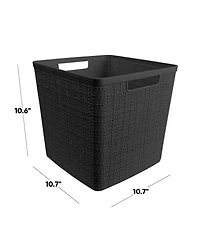 Gnuadz Jute Decorative Plastic Storage Baskets Bins Gift Basket