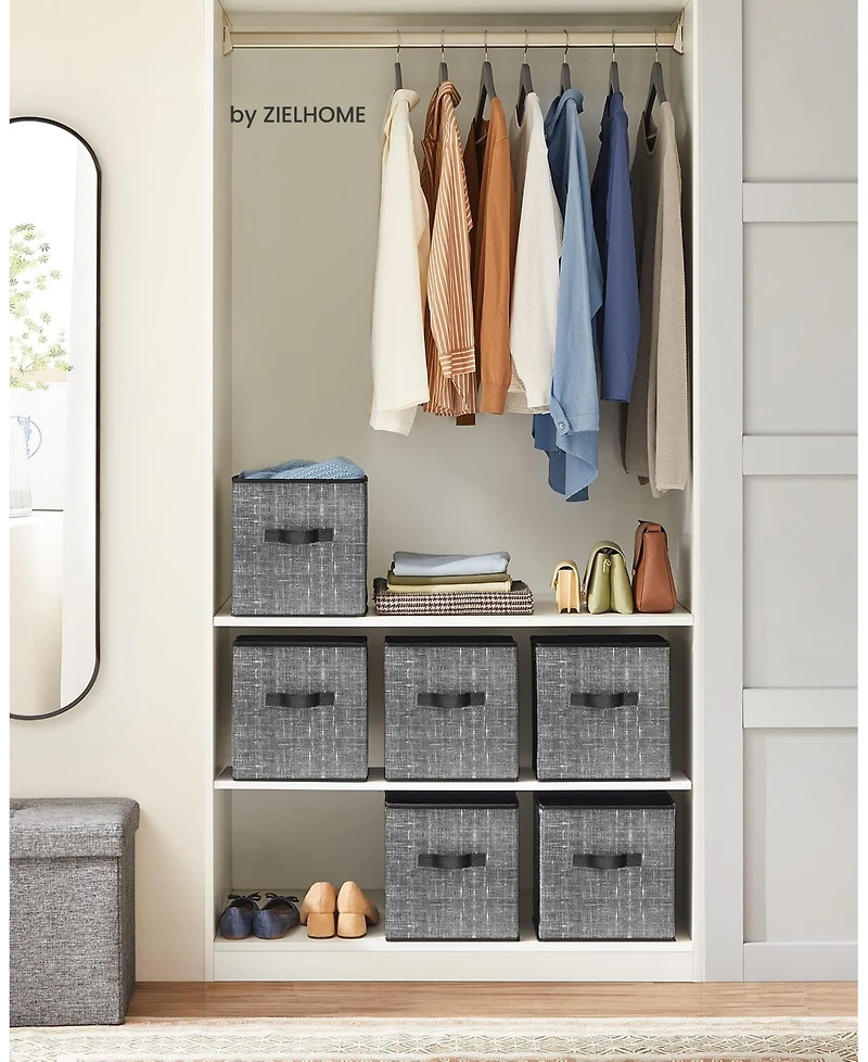 Gnuadz 6PC Storage Cubes Fabric Bins Closet Organizers Foldable