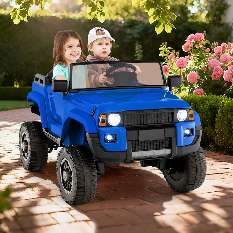 Slickblue Kids 24V Ride-On Car, 2-Seater with Remote Control and 4WD Switchable