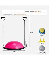 Mecale Half Balance Ball Trainer 1500 lbs with Resistance Bands