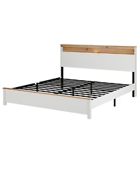 Lucky One bedstead with charging station all wood bed frame