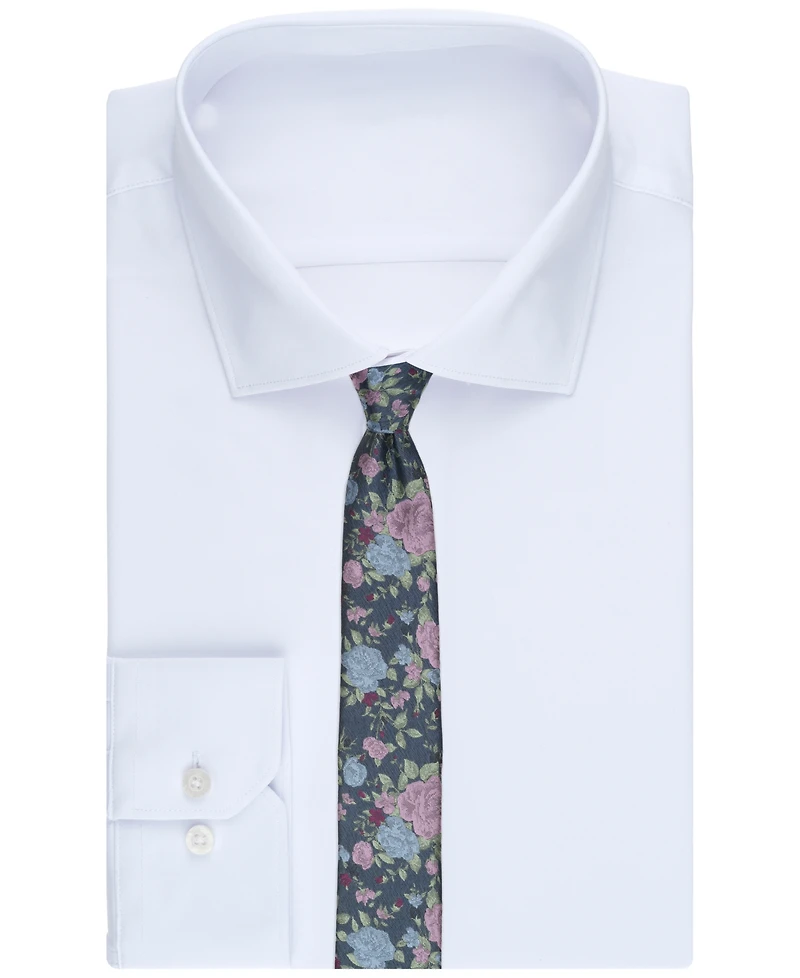 Bar Iii Men's Foster Floral Pattern Skinny Tie, Macy's Exclusive