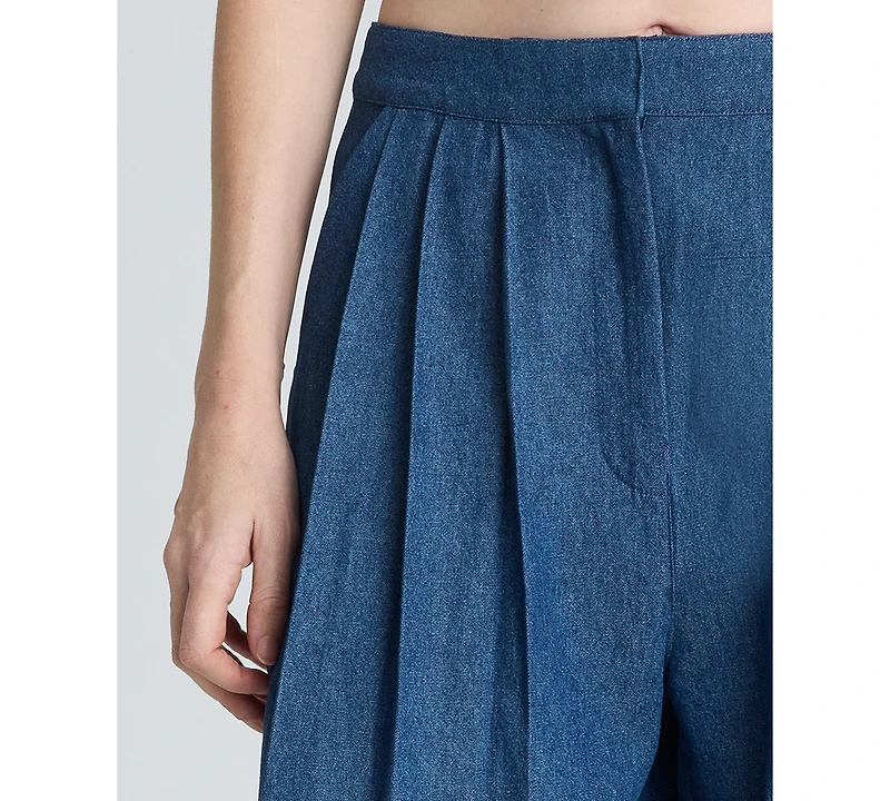 Kenneth Cole Women's High-Rise Triple Pleated Wide-Leg Pants