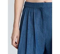 Kenneth Cole Women's High-Rise Triple Pleated Wide-Leg Pants