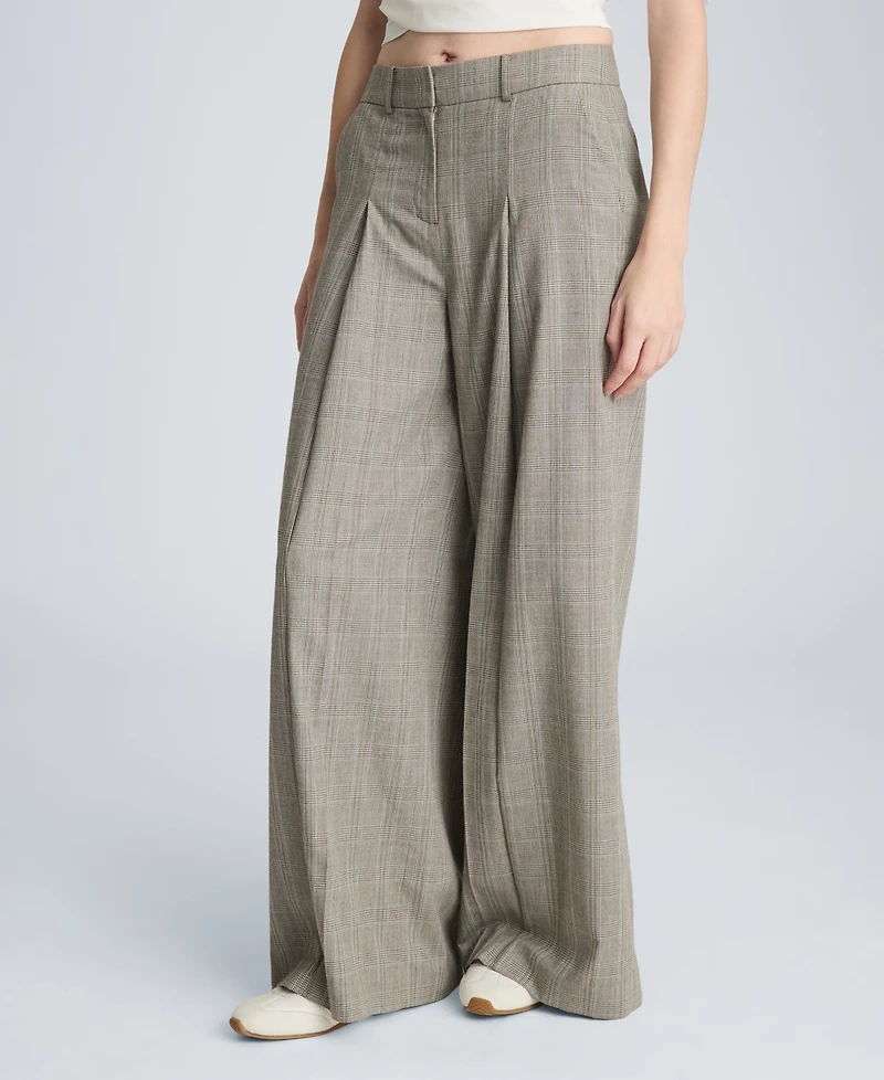Kenneth Cole Women's High-Rise Pleated Wide-Leg Pants