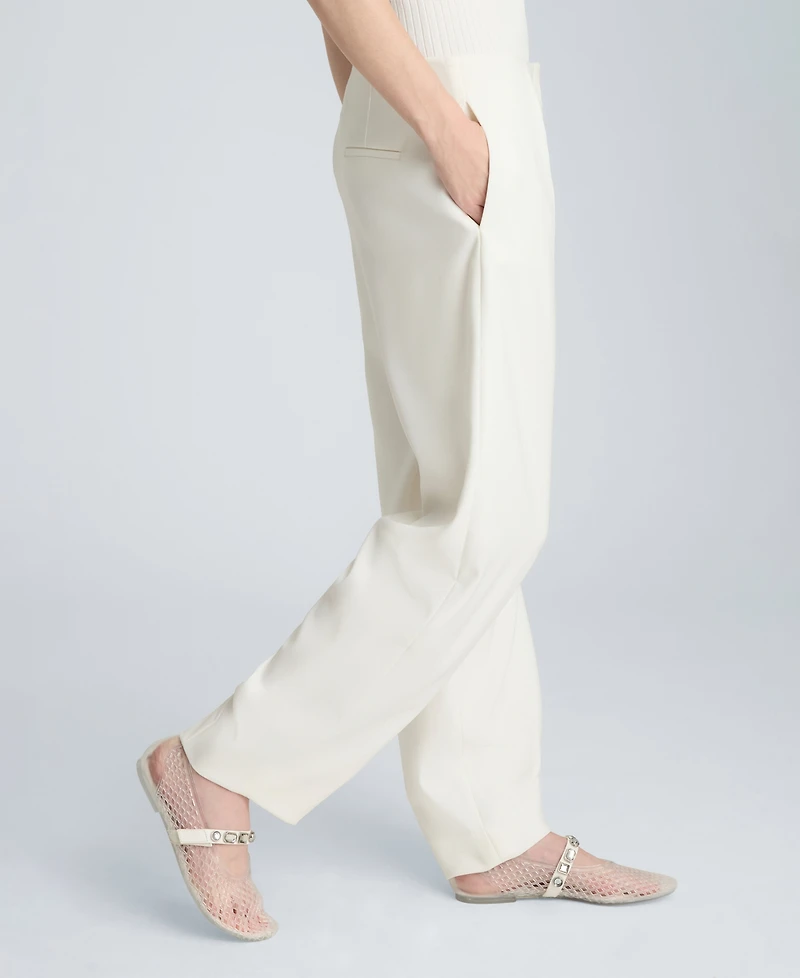 Kenneth Cole Women's Fly-Front Hollywood Waist Pleated Pants