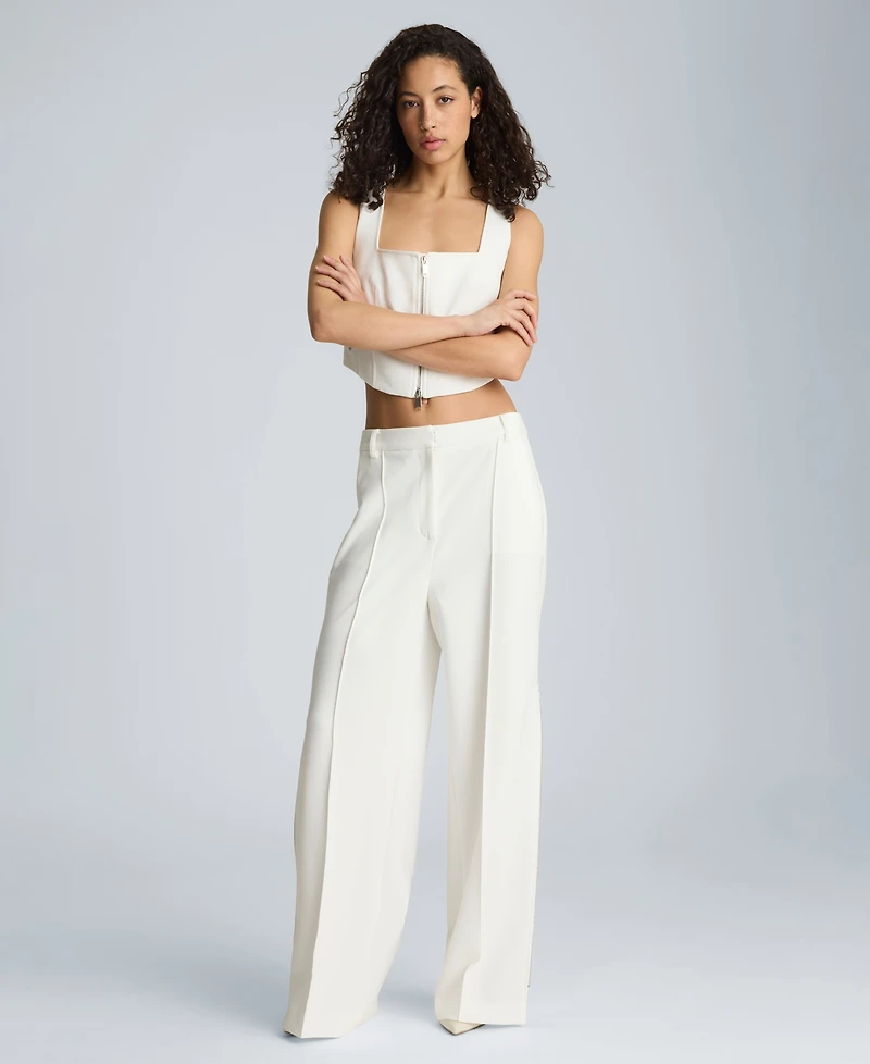 Kenneth Cole Women's High-Rise Pintuck Pants