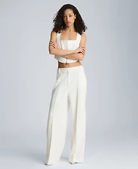 Kenneth Cole Women's High-Rise Pintuck Pants