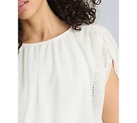 Kenneth Cole Women's Pull-On Crop Bubble Top