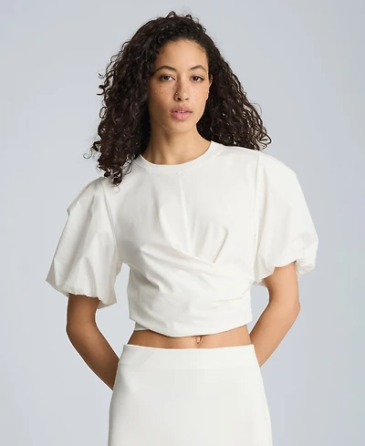 Kenneth Cole Women's Crewneck Wrap T-Shirt