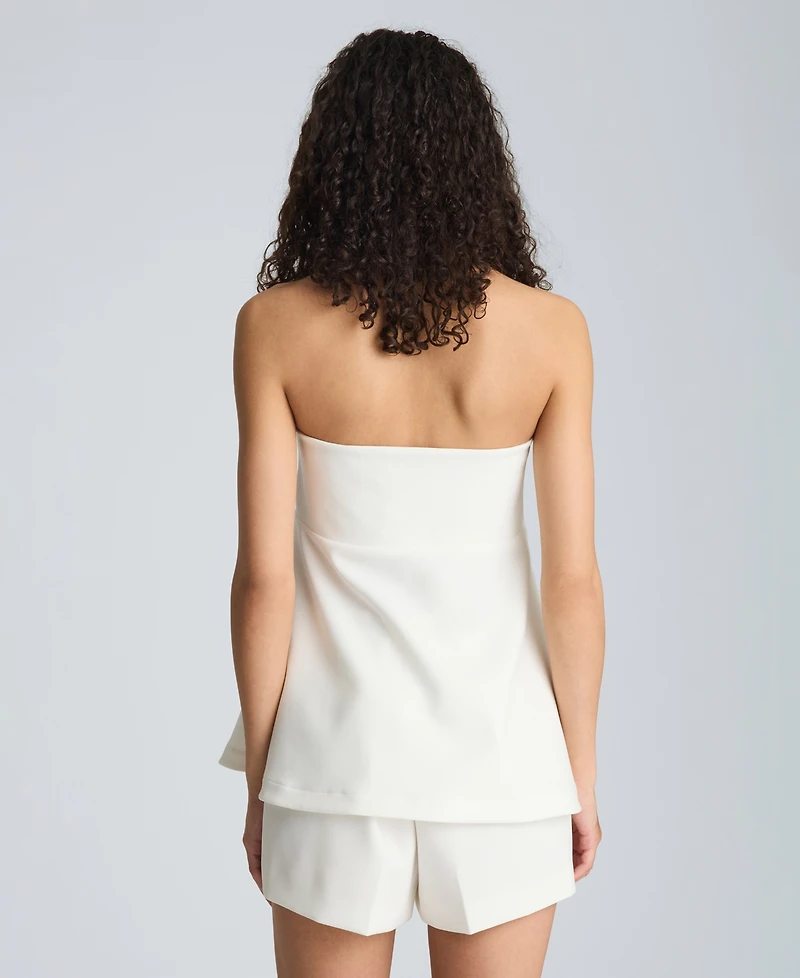 Kenneth Cole Women's Strapless Peplum Top