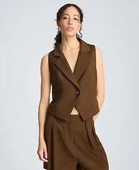 Kenneth Cole Women's Fitted Notch Collar Sleeveless Vest