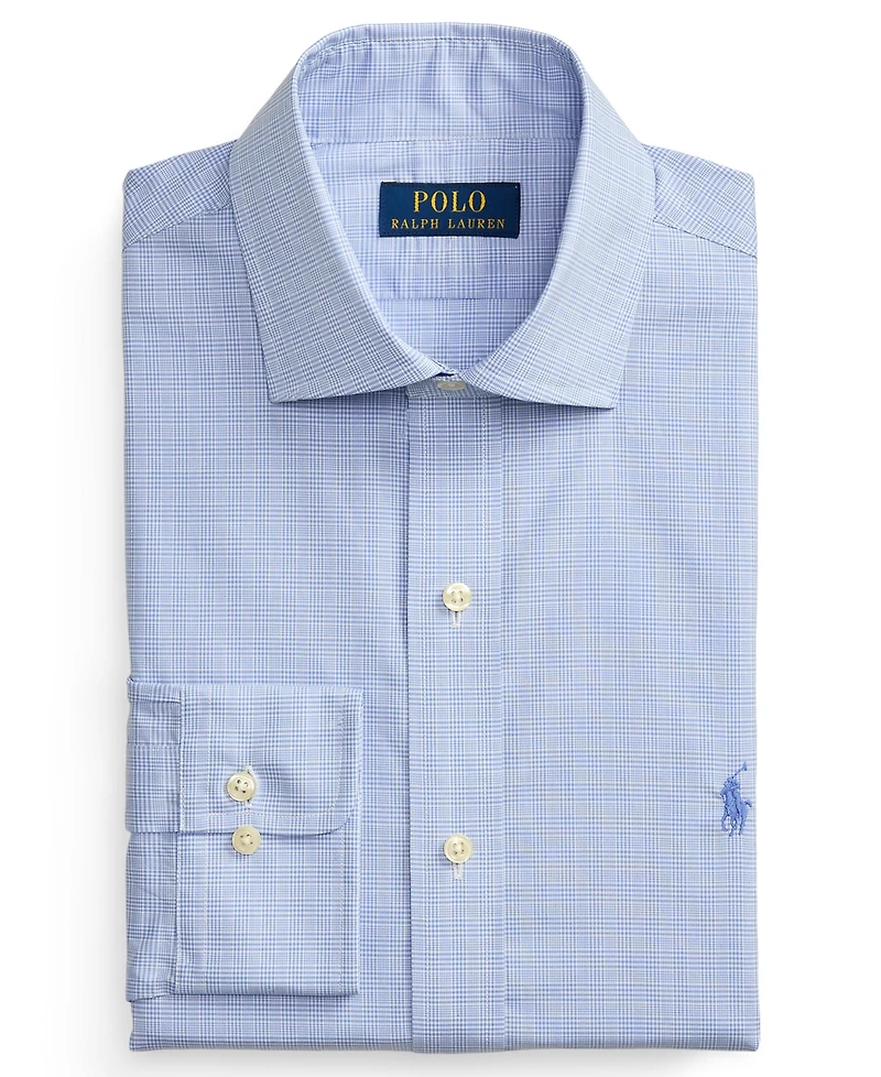 Polo Ralph Lauren Men's Regent Classic Fit Checked Poplin Dress Shirt
