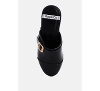 Rag & Co Women's Pinto Studded Genuine Leather Clogs