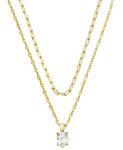 Kendra Scott Cailin Cubic Zirconia Layered Multi Strand Necklace