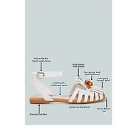 London Rag Women's Saguara Cut Work Bead Embellished Flats