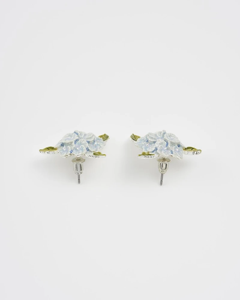 Fable England Enamel Hydrangea Earrings