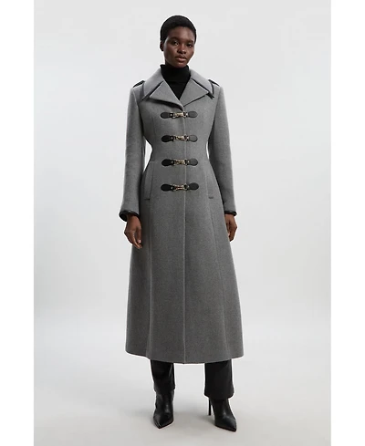 Karen Millen Women's Military Tailored Midi Coat