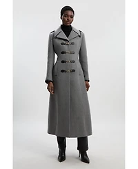 Karen Millen Women's Military Tailored Midi Coat