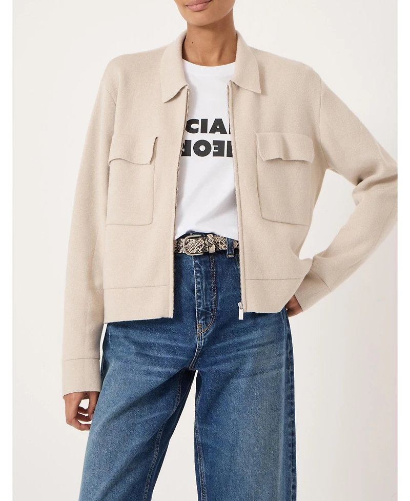 Hush Women's Knitted Zip Front Jacket