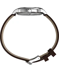 Timex Men's Quartz Analog Brown Leather Watch 38mm