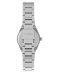 Timex Women's Quartz Analog Silver-Tone Stainless Steel Watch 24 mm
