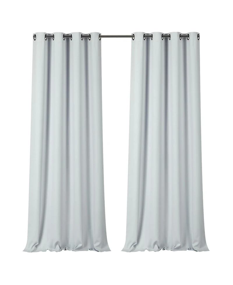 Kate Aurora 2 Piece Soft Cloud Grommet Top Blackout Curtain Panels