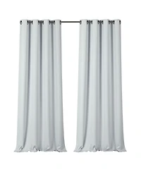 Kate Aurora 2 Piece Soft Cloud Grommet Top Blackout Curtain Panels