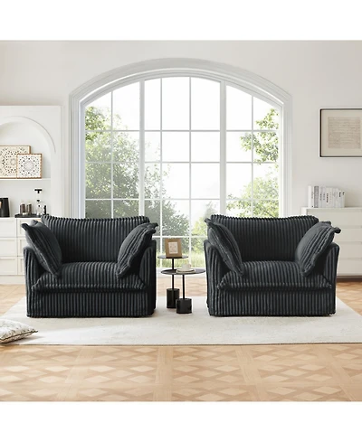 Streamdale Furniture Set of 2 Slipcovered Armchairs