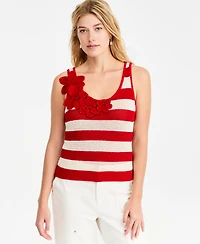 On 34th Women's Floral Crochet Striped Tank, Macy's Exclusive
