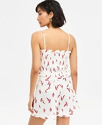On 34th Women's Printed Linen-Blend Smocked Tank, Macy's Exclusive