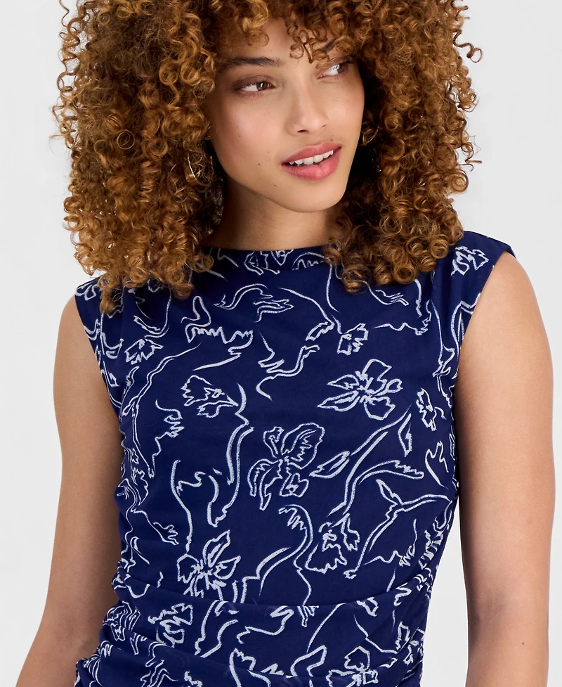 I.n.c. International Concepts Petite Sleeveless Printed Mesh Top, Macy's Exclusive