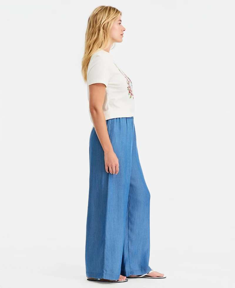 On 34th Women's Chambray Pull-On Wide-Leg Pants, Macy's Exclusive