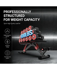 Harison Adjustable Weight Bench with Leg Extension and Preacher Pad, 800 lbs Capacity (Hrm-608G)