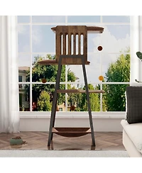 Aostirmotor Modern Cat Tree 58 Inch, Large Cat Tower for Maine Coon with Scratching Board, Large Perch, Hammock and Removable Pads