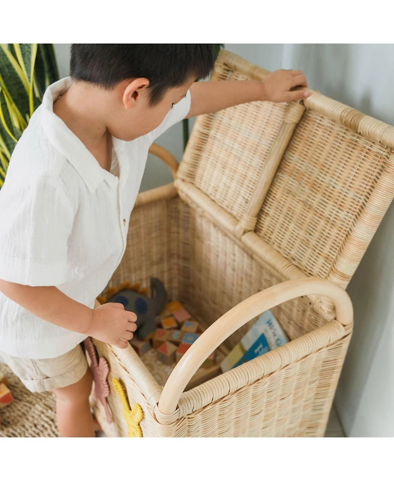 Momiji Anais Handcrafted Rattan Storage Trunk with handles