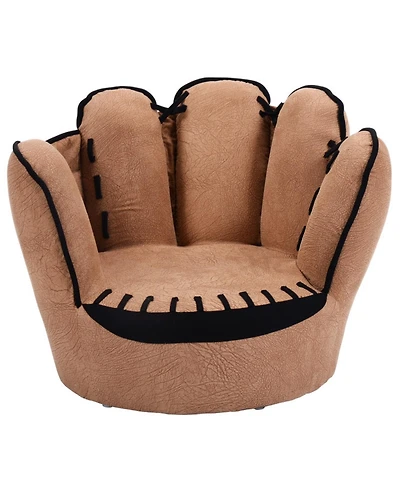 Gouun Baseball Glove Shaped Kids Upholstered Sofa Chair