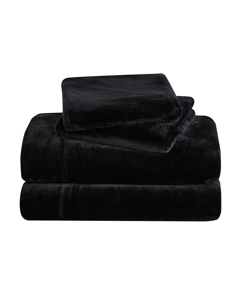 Sweet Home Collection Ultra Soft Microplush Solid Fleece 3-Pc. Sheet Set, Twin