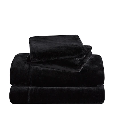 Sweet Home Collection Ultra Soft Microplush Solid Fleece 3-Pc. Sheet Set, Twin